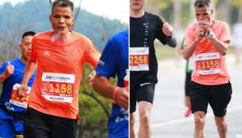 China: Tío Chen sorprende a muchos por correr una maratón sin dejar de fumar